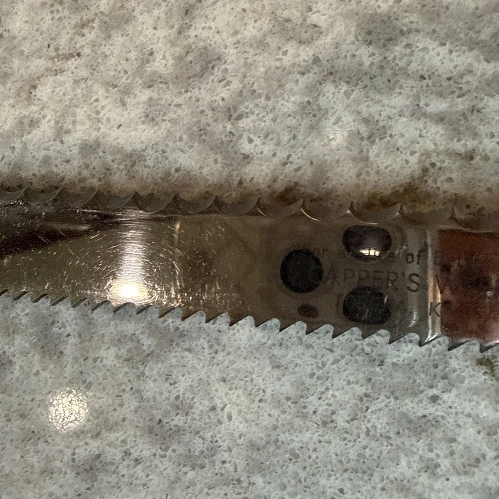 Vintage VERNCO Advertising Knife with Serrated Edge on both sides Capper's KS